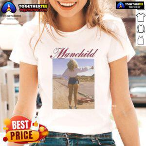 Official Sabrina Charpentier Manchild Hitchhike Ladies Tee featuring a stylish graphic design perfect for casual wear.