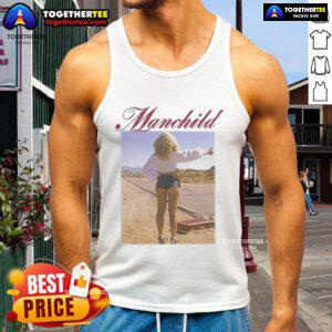 Official Sabrina Charpentier Manchild Hitchhike Tank Top featuring a vibrant design and stylish fit for casual wear.