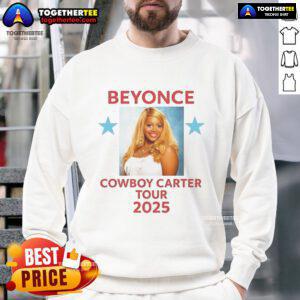 Official Schatar Sapphira Beyonc Cowboy Carter Tour 2025 Sweatshirt featuring vibrant graphics and stylish design.