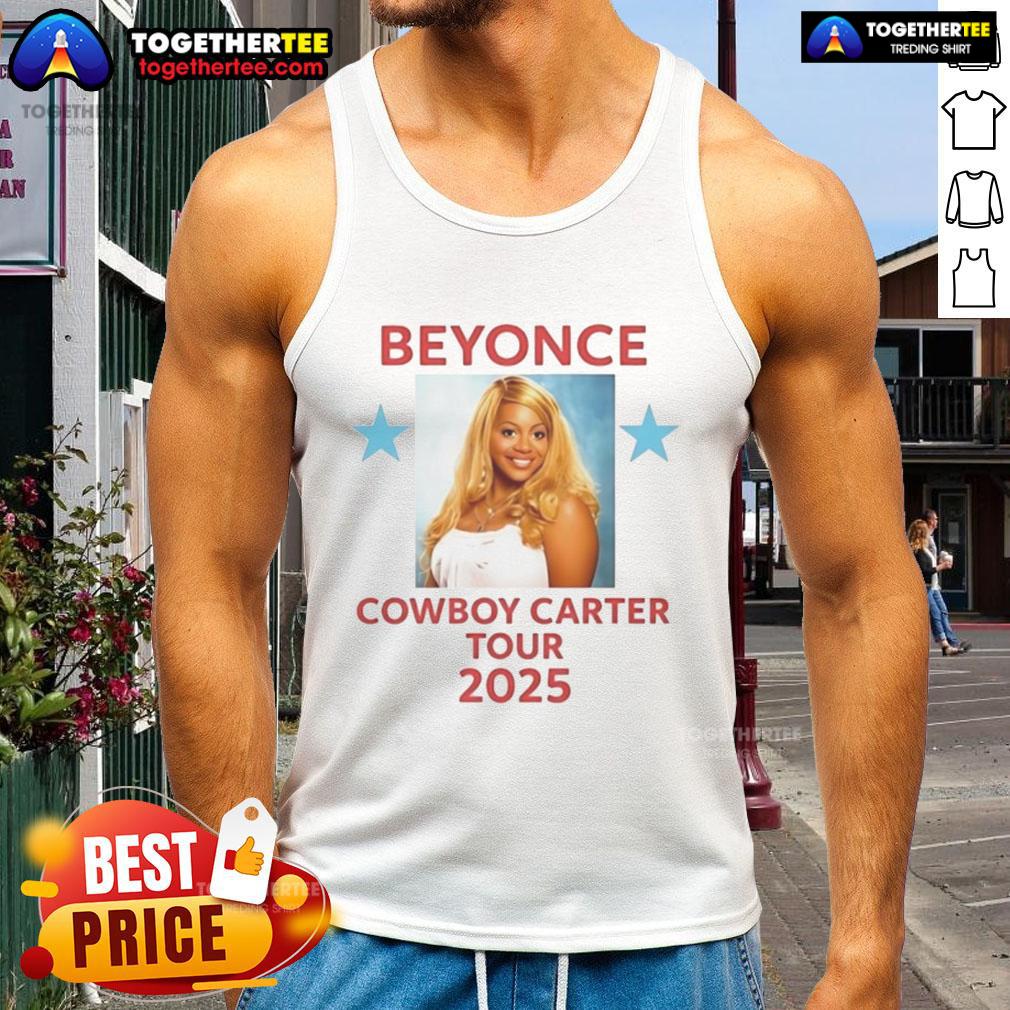 Official Schatar Sapphira Beyonce Cowboy Carter Tour 2025 tank top featuring vibrant graphics and stylish design.