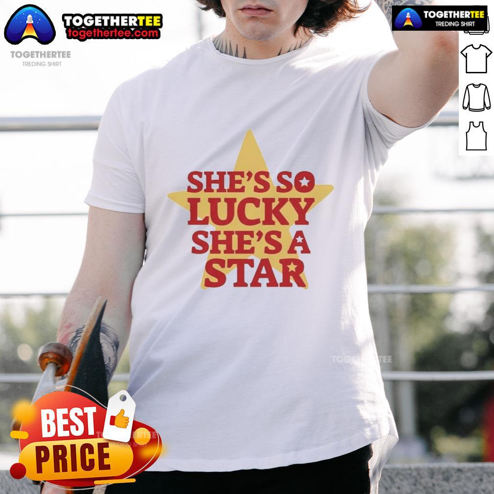 Official She'S So Lucky She'S A Star Vintage T-Shirt featuring retro design and vibrant colors, perfect for nostalgic fans.