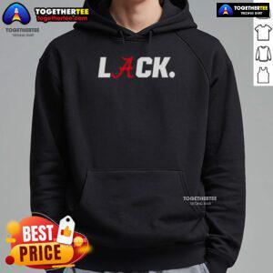 Official TY Simpson wearing Alabama Lack logo hoodie, showcasing team spirit and style at a game.