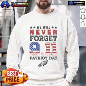 Official Philadelphia Eagles sweatshirt for Patriot Day honoring 9/11, featuring a unique design and vibrant team colors.