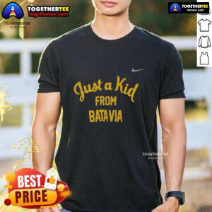 Alt Text: Official West Virginia Mountaineers Just A Kid From Batavia T-Shirt featuring a bold design and team colors.