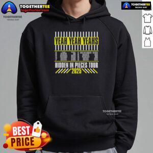 Official Yeah Yeah Yeahs Hidden In Pieces Tour Hoodie featuring unique design, perfect for fans of the iconic band.