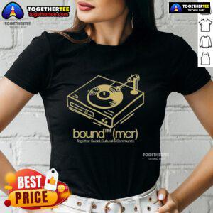 Original Bound MCR Together tee for ladies celebrating social, cultural, and community connections in vibrant design.