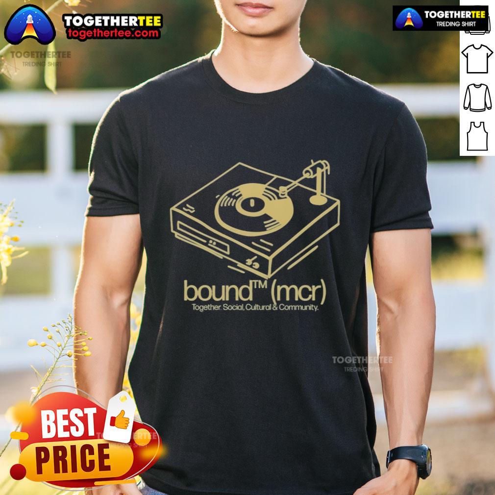 Original Bound Mcr Together T-Shirt showcasing vibrant design celebrating social, cultural, and community unity.