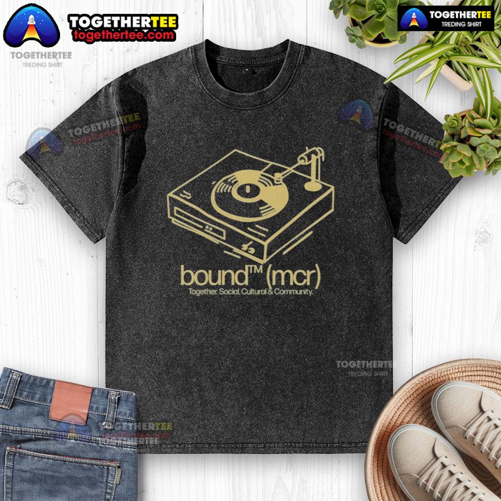 Original Bound MCR Together social cultural community washed t-shirt featuring vibrant design and soft fabric.