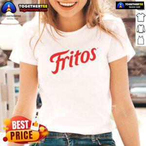 Original Flamin' Hot Fritos ladies tee featuring a vibrant design and comfortable fit for snack lovers.