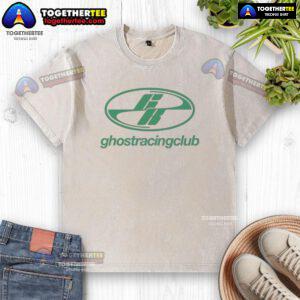Original Ghost Racing GR Oval Washed T-Shirt in vintage style, perfect for motorsport fans and casual wear enthusiasts.