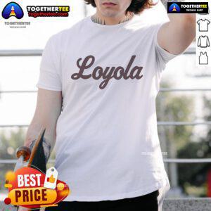 Original Julie Chen Moonves Loyola T-Shirt featuring a stylish design, perfect for fans and alumni of Loyola University.