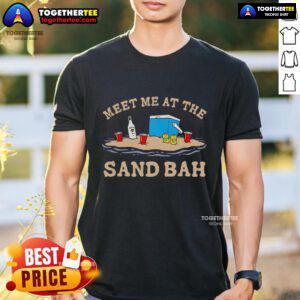 Original Meet Me At The Sand Bah T-Shirt featuring a vibrant beach design, perfect for summer outings and casual wear.