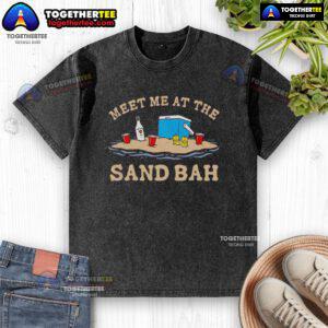 Original Meet Me At The Sand Bah Washed T-Shirt in soft fabric, perfect for beach outings and casual wear.