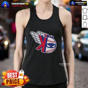 Alt Text: Original Pitching Ninja Cleveland Guardians K-Wings tank top featuring a stylish design perfect for baseball fans.