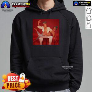 Alt Text: Original Princess Tiana and Prince Naveen Naughty Hoodie featuring vibrant graphics of the beloved Disney characters.