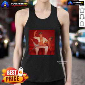 Original Princess Tiana and Prince Naveen naughty tank top featuring vibrant designs for Disney fans and fashion lovers.