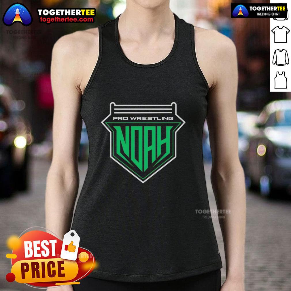 Original Pro Wrestling Noah logo tank top featuring bold graphics and a stylish design for wrestling fans.