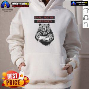 Original Shall Not Be Infringed 2A Second Amendment Hoodie design featuring bold text and patriotic colors.