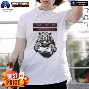 Original Shall Not Be Infringed 2A Second Amendment T-Shirt featuring bold text design promoting gun rights.