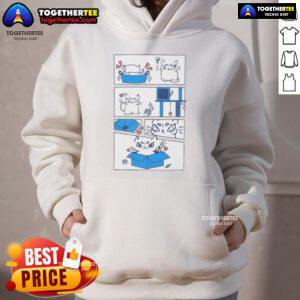 Original The Cat in a cozy box wearing a cute hoodie, showcasing his love for comfort and style.