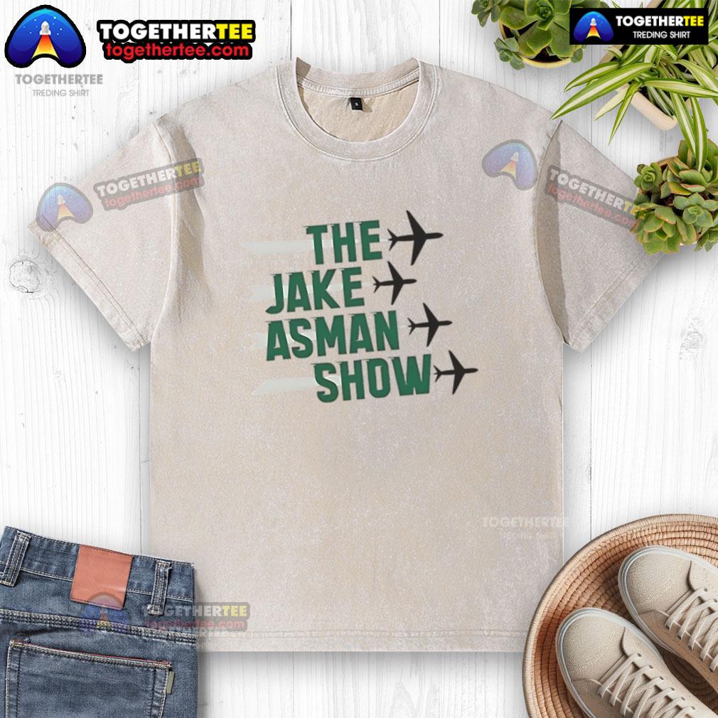 Original Jake Asman Show Flight Washed T-Shirt in soft cotton, featuring a unique design perfect for fans.