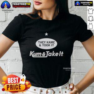 Original They Came And Took It Ladies Tee featuring a unique graphic design on a stylish women's t-shirt.