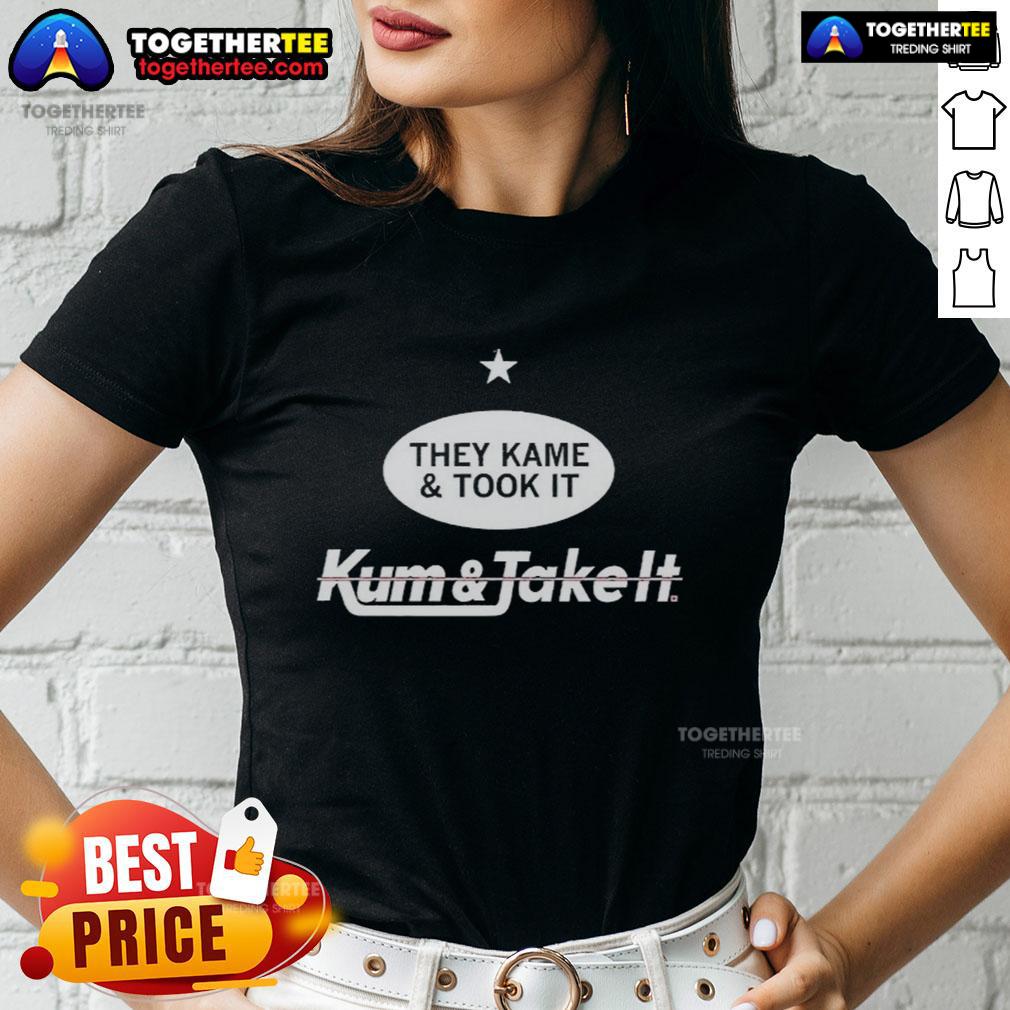 Original They Came And Took It Ladies Tee featuring a unique graphic design on a stylish women's t-shirt.