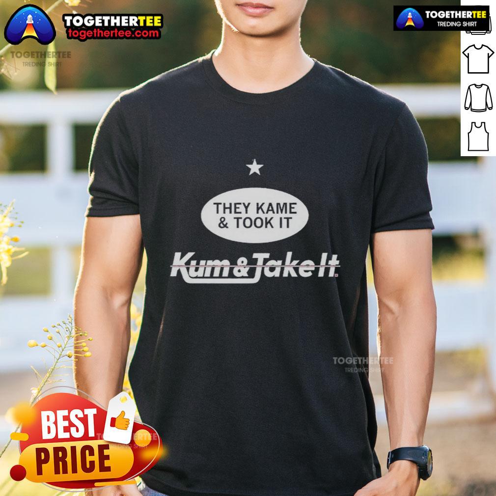 Alt Text: Original They Came And Took It T-Shirt featuring bold graphic design, perfect for fans of the popular slogan.