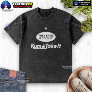 Original They Came And Took It Washed T-Shirt featuring unique graphic design and comfortable fit for casual wear.