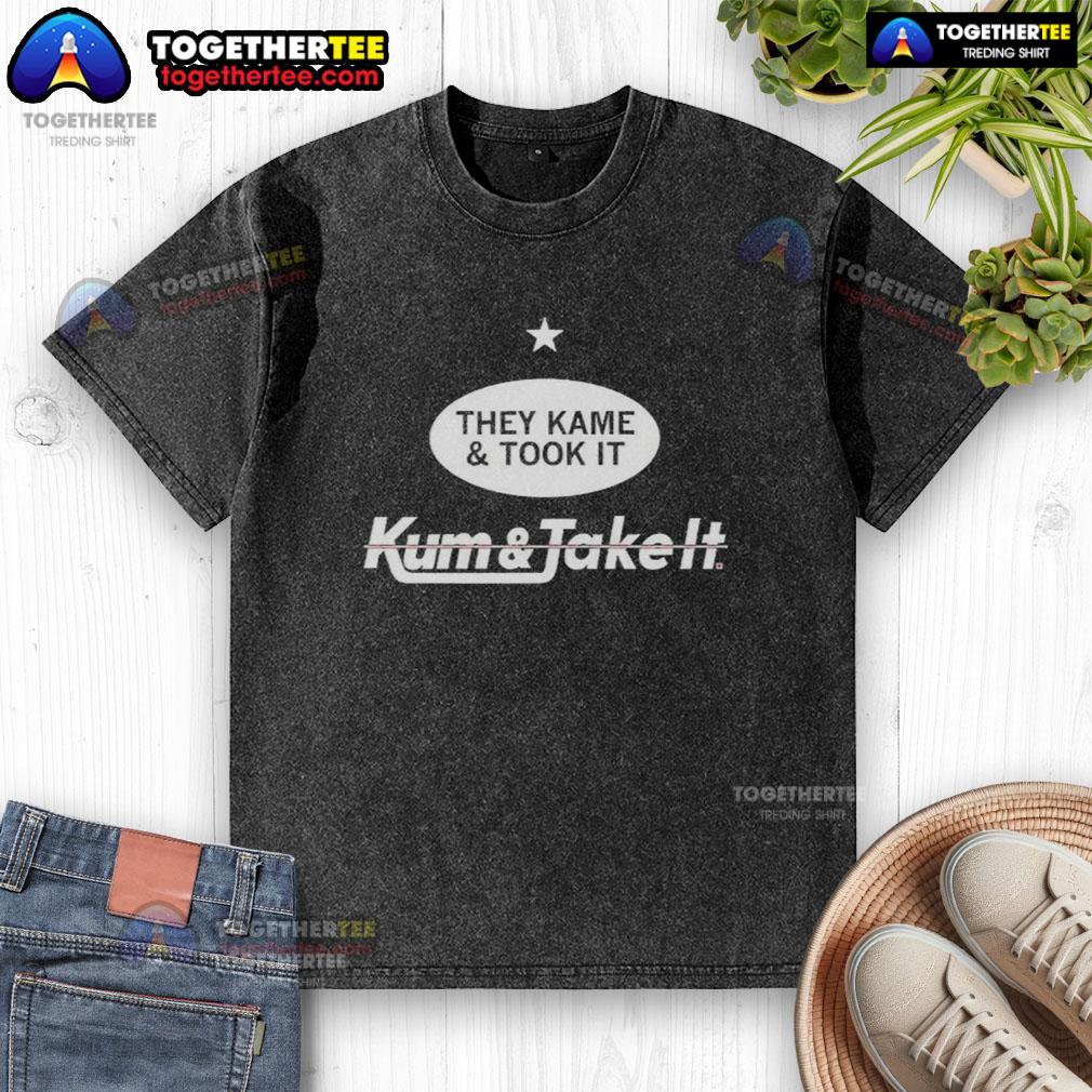 Original They Came And Took It Washed T-Shirt featuring unique graphic design and comfortable fit for casual wear.