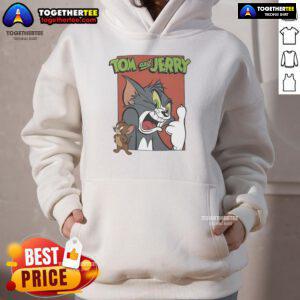 Original Tom and Jerry hoodie featuring classic cartoon graphics, perfect for fans of the iconic animated series.