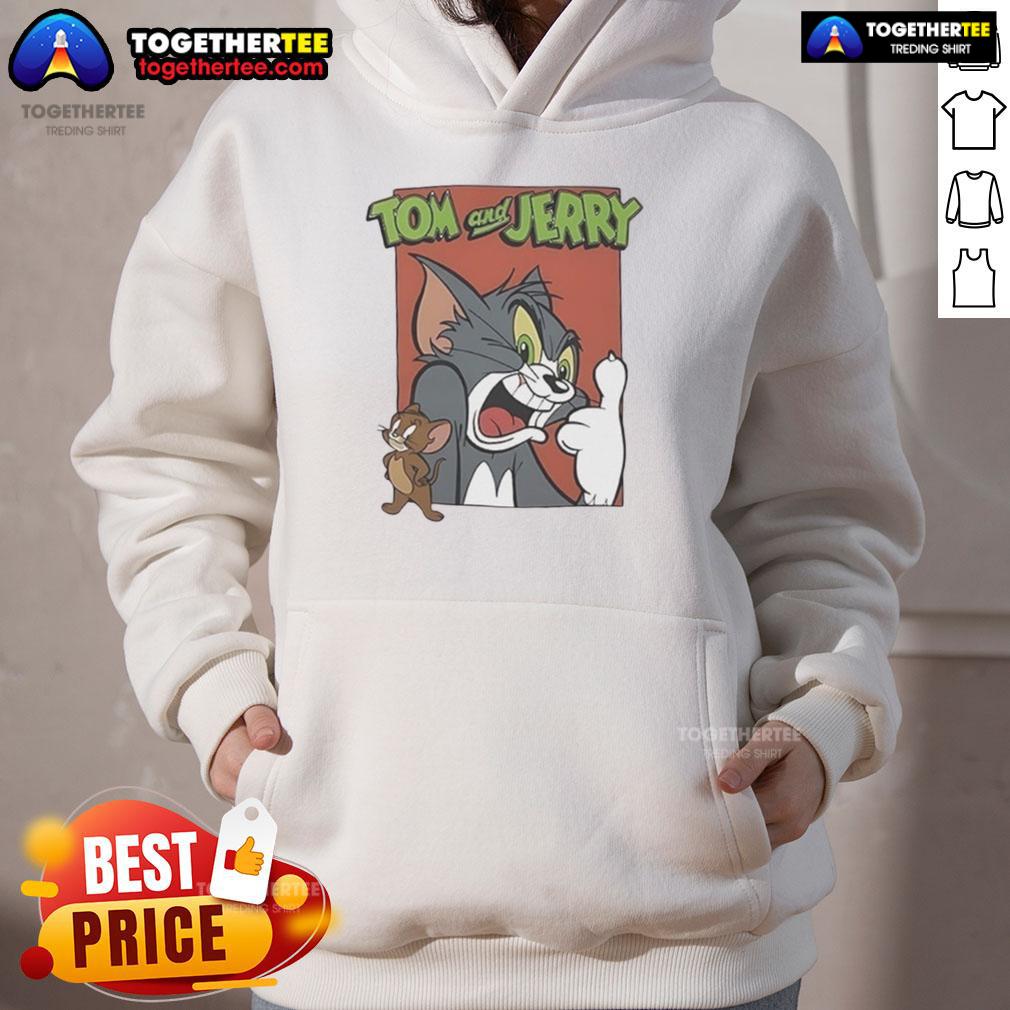 Original Tom and Jerry hoodie featuring classic cartoon graphics, perfect for fans of the iconic animated series.