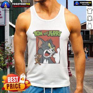 Original Tom and Jerry tank top featuring classic cartoon graphics, perfect for fans of the iconic animated series.