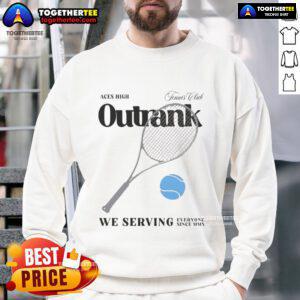 Premium Aces High sweatshirt featuring 'We Serving Everyone Since MMX' slogan, perfect for casual wear.