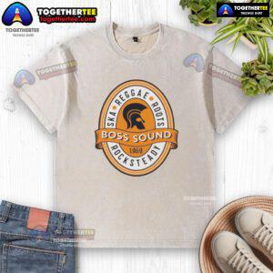 Premium Boss Sound Ska Reggae Roots Washed T-Shirt featuring vibrant colors and a stylish, relaxed fit.