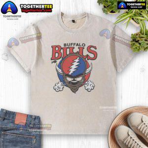 Premium Buffalo Bills Homage NFL x Grateful Dead washed t-shirt featuring vibrant graphics and a comfortable fit.