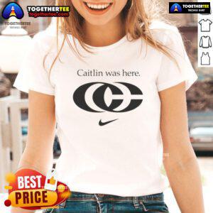 Premium Caitlin Clark CC logo ladies tee featuring stylish design for fans of Caitlin Clark and women's sports apparel.