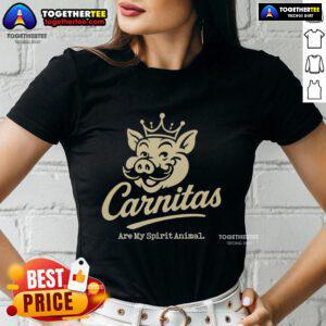 Premium Carnitas Are My Spirit Animal ladies tee featuring a fun design perfect for food lovers and casual wear.