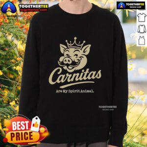 Premium Carnitas Are My Spirit Animal Sweatshirt featuring a cozy design and vibrant colors, perfect for food lovers.