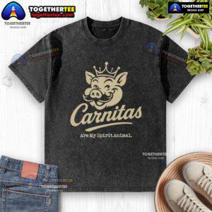Premium Carnitas Are My Spirit Animal washed t-shirt in casual style, perfect for food lovers and comfort wear.