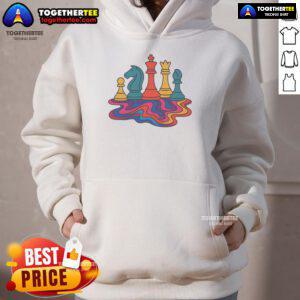 Premium colorful trippy chess hoodie featuring vibrant designs and a unique artistic style for chess enthusiasts.
