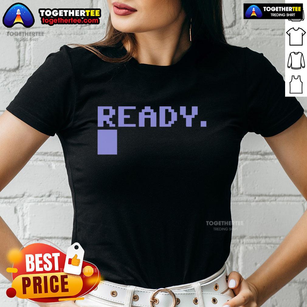 Premium Commodore C64 ready ladies tee featuring retro gaming design and comfortable fit for fans of classic video games.
