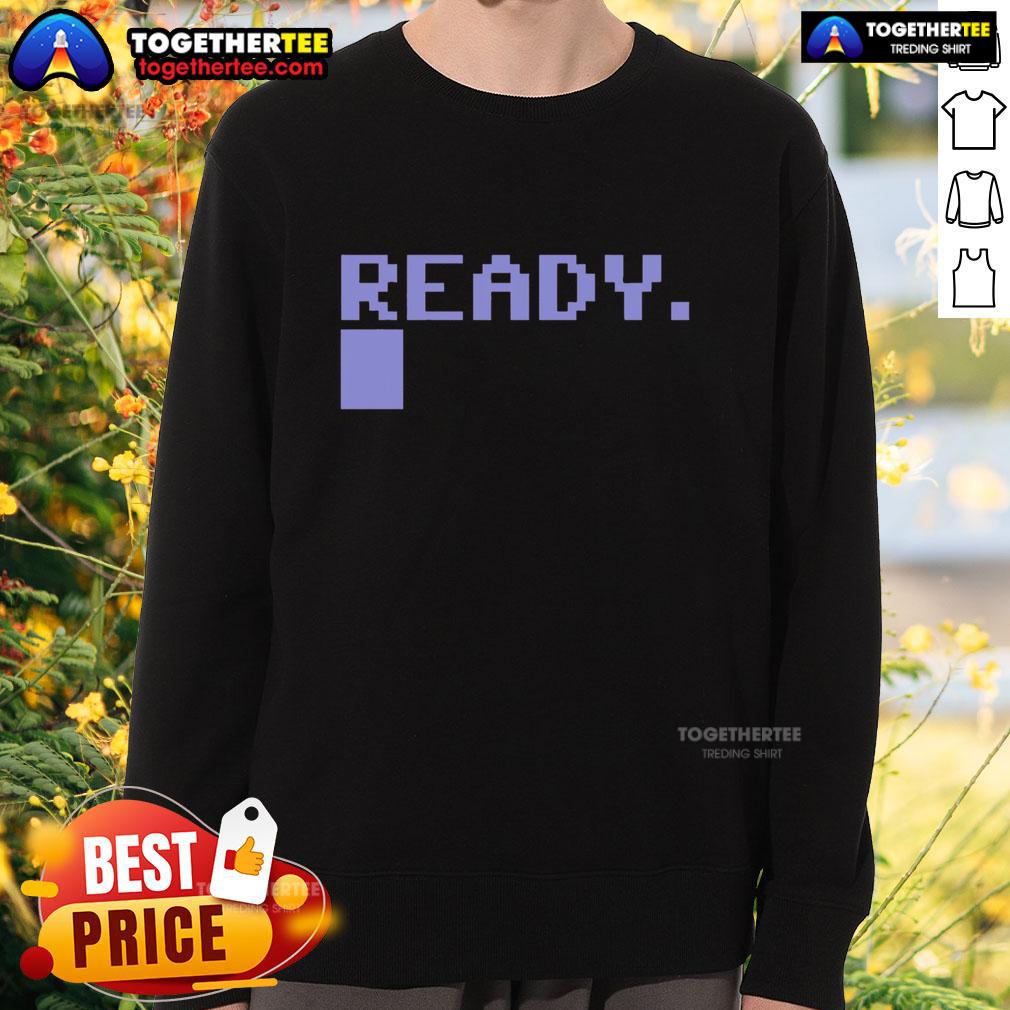 Premium Commodore C64 Ready Sweatshirt featuring retro design, perfect for vintage gaming enthusiasts and stylish comfort.