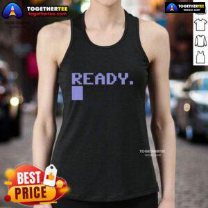 Premium Commodore C64 Ready tank top featuring retro gaming design, perfect for vintage game enthusiasts and collectors.