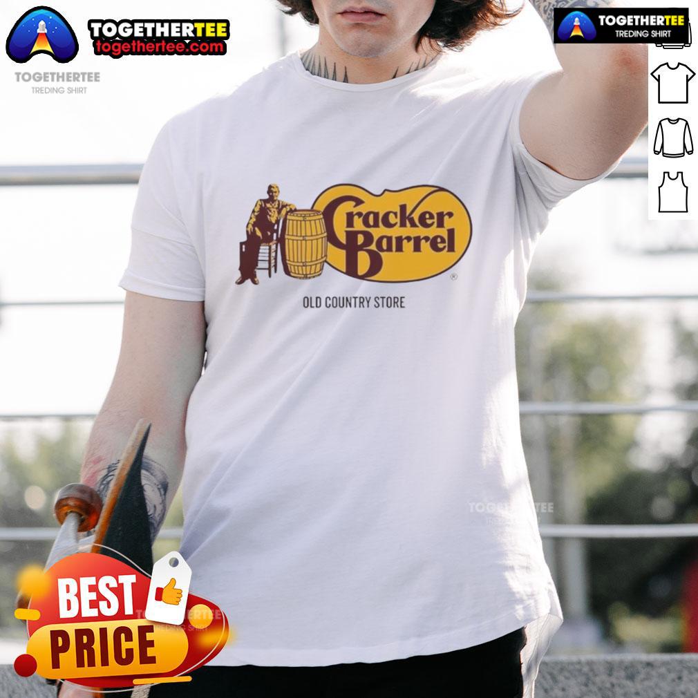 Alt Text: Premium Cracker Barrel Old Country Store Logo T-Shirt featuring a classic logo design on a comfortable tee.