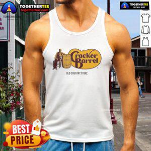 Premium Cracker Barrel Old Country Store logo tank top featuring a stylish design for casual wear enthusiasts.