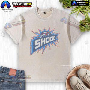Premium Detroit Shock Washed T-Shirt featuring a vintage design and soft fabric, perfect for casual wear.