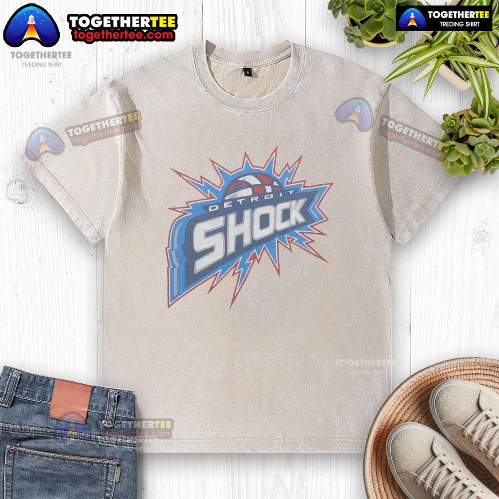 Premium Detroit Shock Washed T-Shirt featuring a vintage design and soft fabric, perfect for casual wear.