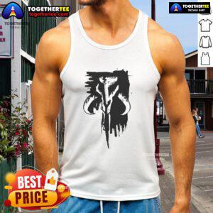 Premium Grunge Mandalorian Mythosaur Skull Symbol Tank Top featuring a bold graphic design and comfortable fit.