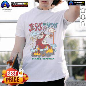 Premium Jesus Was A Bucket Jesus Basketball T-Shirt featuring a stylish design perfect for basketball fans and believers.